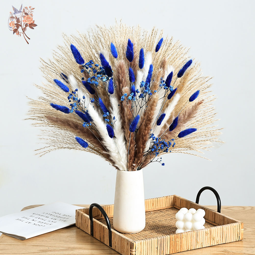 Supply For Florist - 70 Stem Blue Fluffly หางกระต่าย Pampas