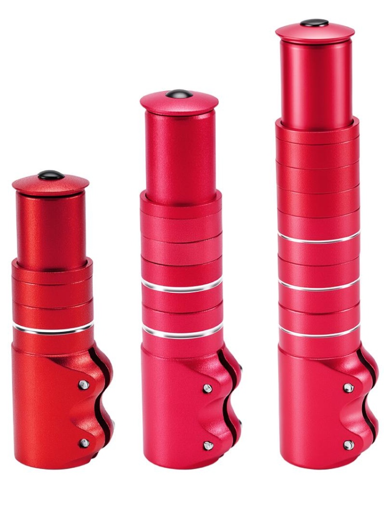 Stem Extender Tube - ตัวต่อแฮนด์จักรยานแบบปรับได้, ตัวเพิ่มความสูงแฮนด์จักรยาน 120/155/185 มม. สำหรับแกนแฮนด์ขนาด 28.6