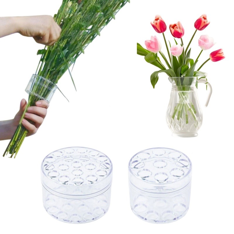 Supply For Florist - เกลียวผู้ถือ Stem ทนทาน CLEAR ดอกไม้ DIY