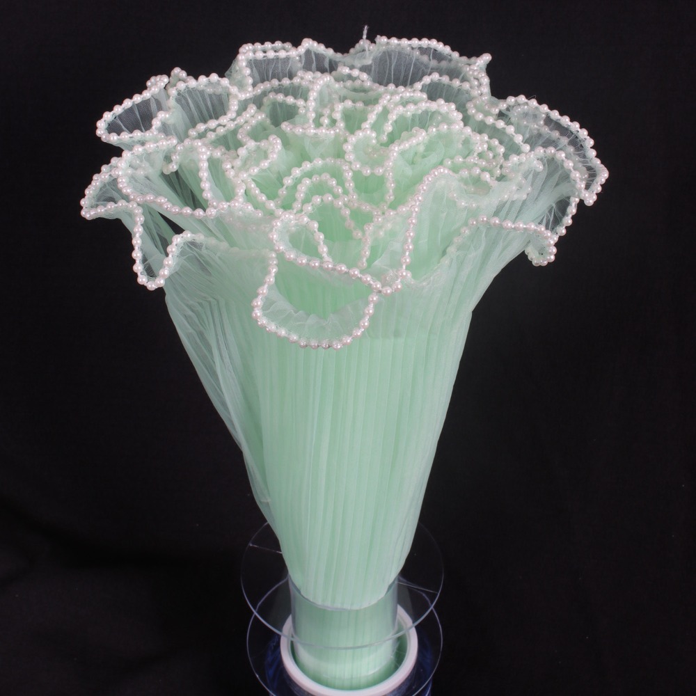 ผ้าตาข่ายลูกไม้ลายคลื่นมุก ขนา - Florist Supply House บทวิจารณ์และราคา