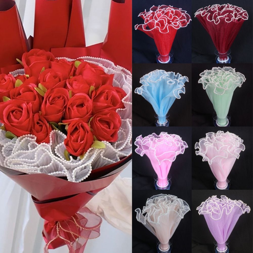 ผ้าตาข่ายลายลูกไม้ขอบมุก ขนาด  - Florist Supply House บทวิจารณ์และราคา