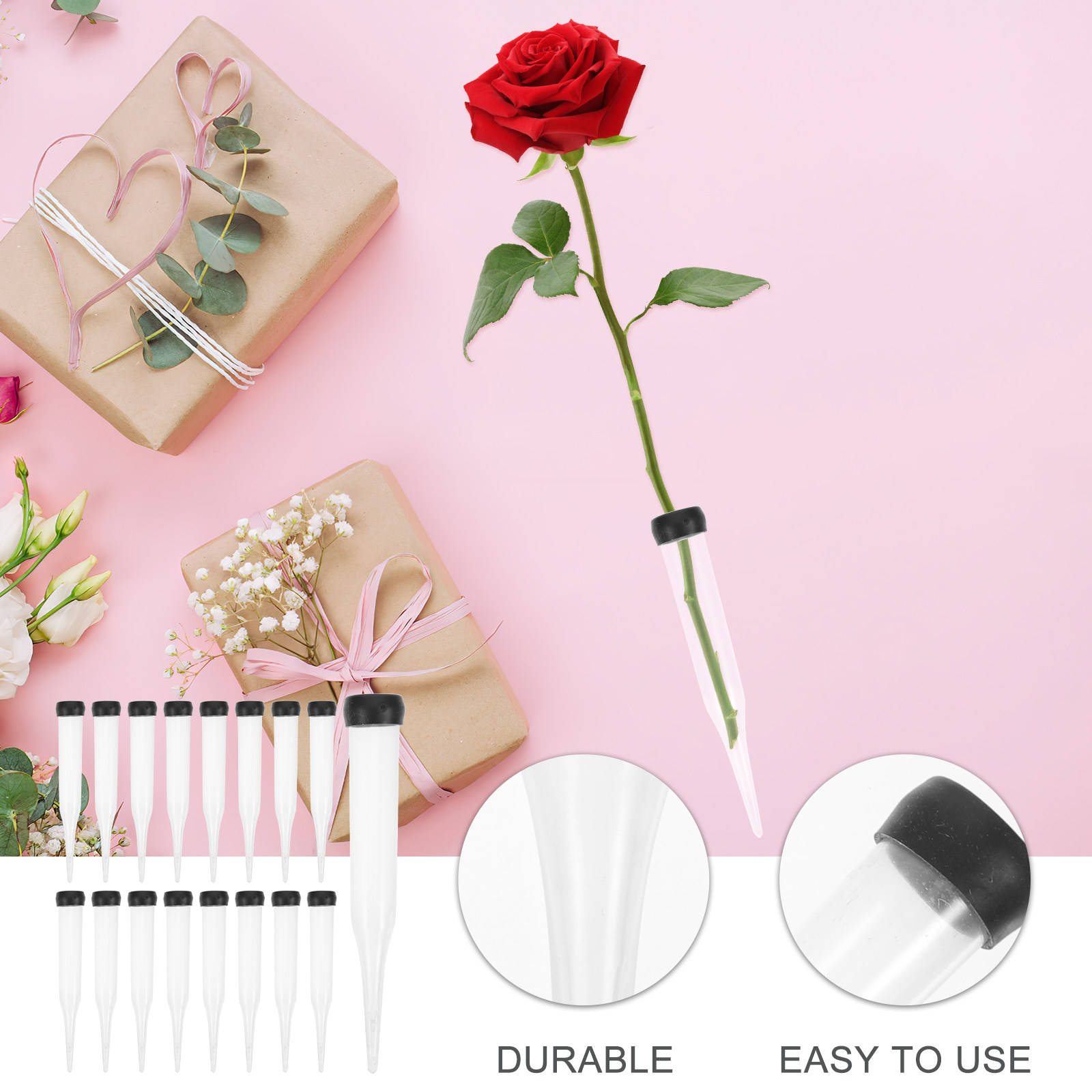 หลอดพลาสติกสำหรับรดน้ำดอกไม้สด - Stem Extender Tube บทวิจารณ์และราคา